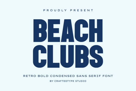 Beach Clubs: Retro Bold Sans Serif for Modern Design