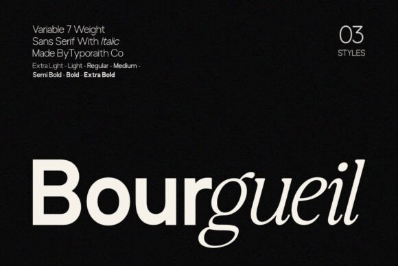 Bourgueil: The Modern Variable Sans Serif for Every Design Challenge