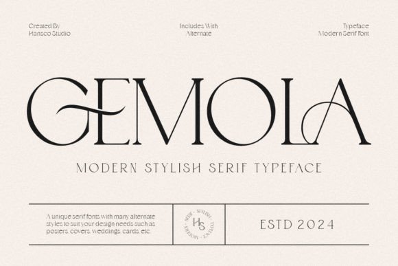 Gemola Font: Elevating Designs with Romantic Elegance