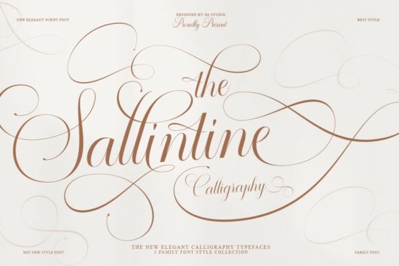 Indulge in Pure Luxury with The Sallintine: A Calligraphy Typeface Guide