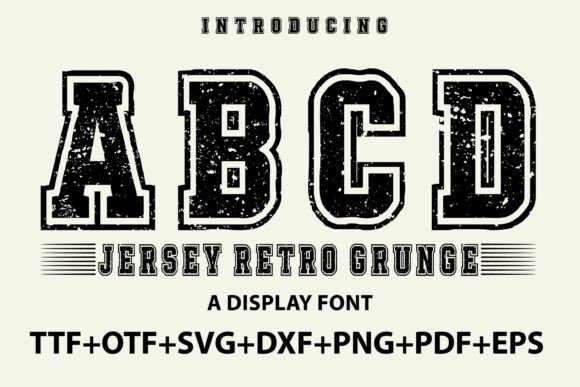 Jersey Retro Grunge: The Defining Font for Athletic Edge