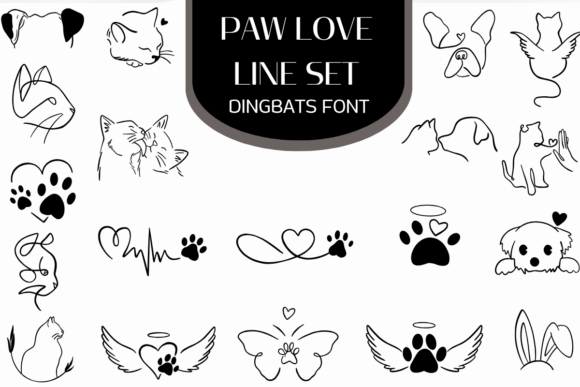 The Ultimate Guide to the Paw Love Line Set: A Dingbats Font for Pet Lovers