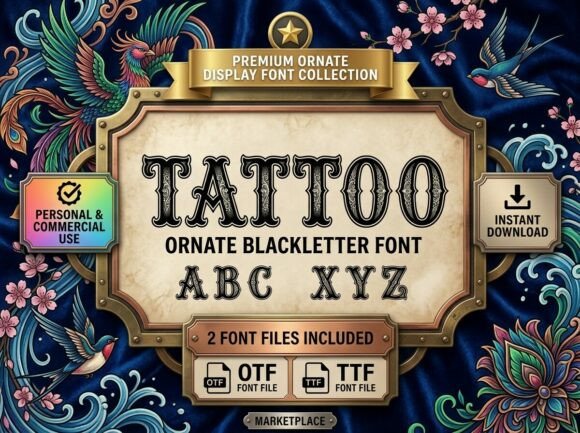 Unleashing the Power of Tattoo: A Guide to Ornate Blackletter Typography