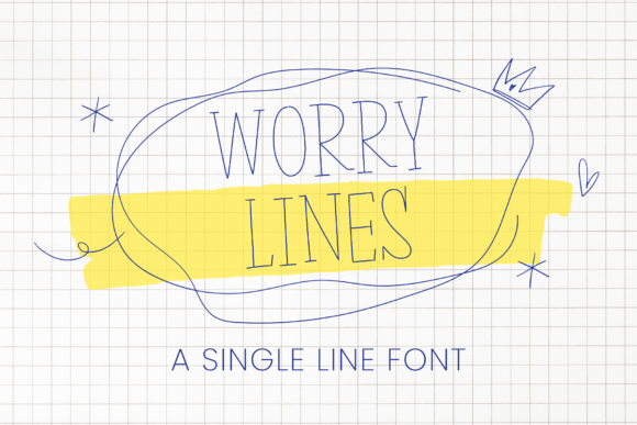 Worry Line: Crafting Clarity and Sophistication with a Single-Line Serif Font